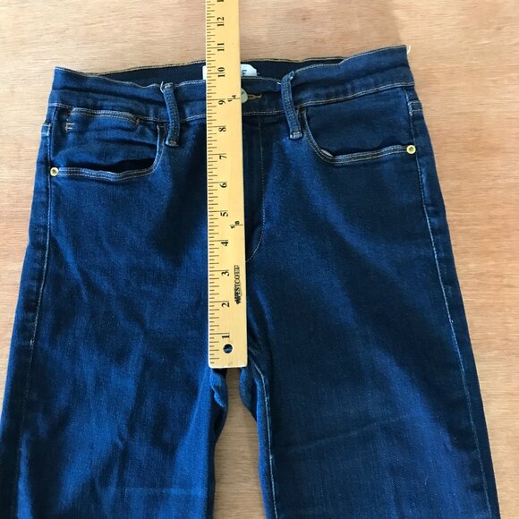 Frame Le High Skinny Jeans Women 28 Blue Mid Rise Dark Wash Stretch Preppy 16436 - Picture 9 of 14
